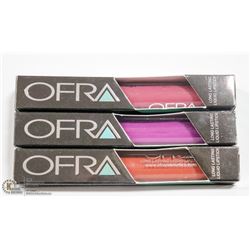 3PK OFRA ASSORTED LONG LASTING LIQUID LIPSTICK