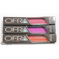 3PK OFRA ASSORTED LONG LASTING LIQUID LIPSTICK