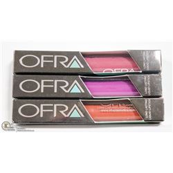 3PK OFRA ASSORTED LONG LASTING LIQUID LIPSTICK