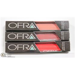 3PK OFRA ASSORTED LONG LASTING LIQUID LIPSTICK