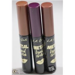 3PK LA GIRL METAL LIQUID LIPSTICK