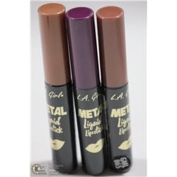 3PK LA GIRL METAL LIQUID LIPSTICK