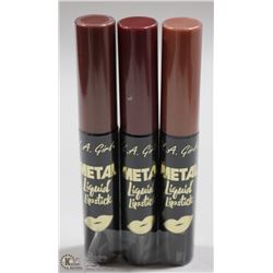 3PK LA GIRL METAL LIQUID LIPSTICK