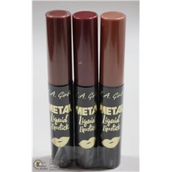 3PK LA GIRL METAL LIQUID LIPSTICK
