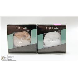 2PK OFRA EYE SHADOW; MILLENNIUM WHITE & GOLD RUSH