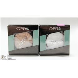 2PK OFRA EYE SHADOW; MILLENNIUM WHITE & GOLD RUSH