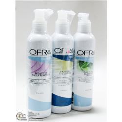 3PK OFRA TONER/ CLEANSERS;  INSTANT EYE MAKEUP