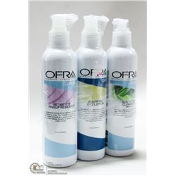 3PK OFRA TONER/ CLEANSERS;  INSTANT EYE MAKEUP