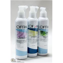 3PK OFRA TONER/ CLEANSERS;  INSTANT EYE MAKEUP