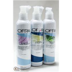 3PK OFRA TONER/ CLEANSERS;  INSTANT EYE MAKEUP