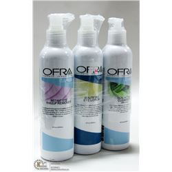 3PK OFRA TONER/ CLEANSERS;  INSTANT EYE MAKEUP