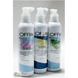 3PK OFRA TONER/ CLEANSERS;  INSTANT EYE MAKEUP