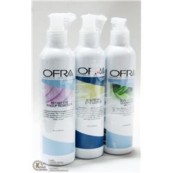 3PK OFRA TONER/ CLEANSERS;  INSTANT EYE MAKEUP