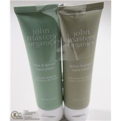 2PK JOHN MASTERS ORGANICS HAND CREAM; LIME & SPRUCE