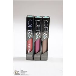 3PK OFRA ASSORTED LONG LASTING LIQUID LIPSTICK