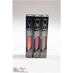 3PK OFRA ASSORTED LONG LASTING LIQUID LIPSTICK