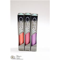 3PK OFRA ASSORTED LONG LASTING LIQUID LIPSTICK