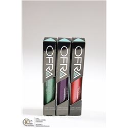 3PK OFRA ASSORTED LONG LASTING LIQUID LIPSTICK