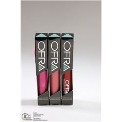 3PK OFRA ASSORTED LONG LASTING LIQUID LIPSTICK