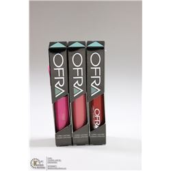 3PK OFRA ASSORTED LONG LASTING LIQUID LIPSTICK