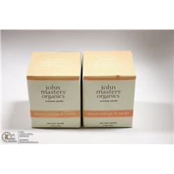 2PK JOHN MASTERS ORGANICS SCENTED CANDLES;