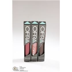 3PK OFRA ASSORTED LONG LASTING LIQUID LIPSTICK