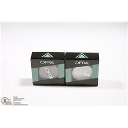 2PK OFRA EYE SHADOW SET; MILLENNIUM WHITE & GLAMOUR