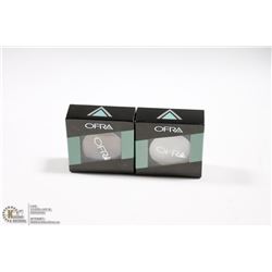 2PK OFRA EYE SHADOW SET; MILLENNIUM WHITE & GLAMOUR