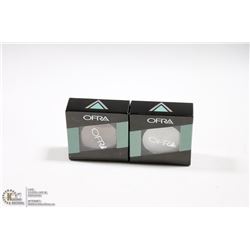 2PK OFRA EYE SHADOW SET; MILLENNIUM WHITE & GLAMOUR