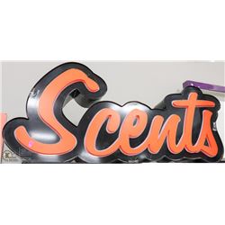 19.5" X 43.5" 'SCENTS' LIGHT UP SIGN