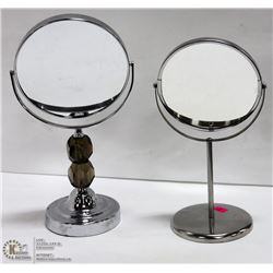 PAIR OF TABLE TOP COSMETICS MIRRORS