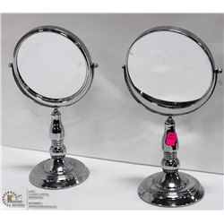 PAIR OF MATCHING TABLE TOP COSMETICS MIRRORS