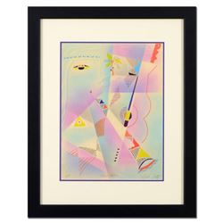 Neal Doty (1941-2016), "Flower Child" Framed Unique Variation Mixed Media Linocut from an AP Edition