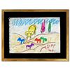 Image 1 : Menashe Kadishman- Pastel on Paper "Untitled"