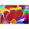 Image 2 : Peter Max- Original Mixed Media "Two Hearts As One"
