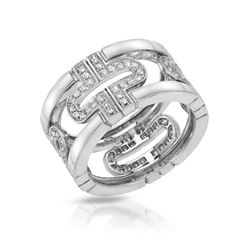 Natural 0.61 CTW Diamond Engagement Ring 14K Gold - REF-98R3K