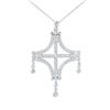Image 1 : Natural 1.13 CTW Diamond Necklace 14K White Gold - REF-154M8F