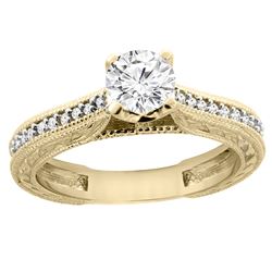 0.65 CTW Diamond Ring 14K Yellow Gold - REF-147A4X