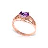 Image 1 : Genuine 1.15 ctw Amethyst Ring 14KT Rose Gold - REF-32M3T