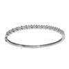 Image 1 : Natural 0.07 CTW Diamond Bangle 18K White Gold - REF-155R7K