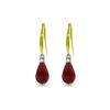 Image 1 : Genuine 6.7 ctw Ruby & Diamond Earrings 14KT Yellow Gold - REF-28T8A