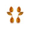 Genuine 13 ctw Citrine Earrings 14KT Rose Gold - REF-58A7K