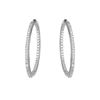 Image 1 : Natural 0.90 CTW Diamond Earrings 18K White Gold - REF-181M8F