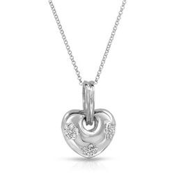 Natural 0.28 CTW Diamond Necklace 18K White Gold - REF-85X5T