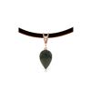Genuine 12.26 ctw Black Spinel & Diamond Necklace 14KT Rose Gold - REF-37X4M
