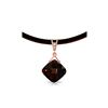 Genuine 8.76 ctw Garnet & Diamond Necklace 14KT Rose Gold - REF-46V2W