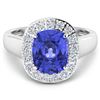 Image 3 : Natural 3.61 CTW Tanzanite & Diamond Ring 14K White Gold - REF-127N3R