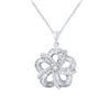 Image 1 : Natural 1.08 CTW Diamond & Baguette Necklace 14K White Gold - REF-142Y2N