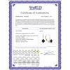 Image 2 : Genuine 1.20 ctw Sapphire Earrings 14KT Yellow Gold - REF-27X2M