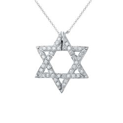 Natural 0.97 CTW Diamond Necklace 14K White Gold - REF-98H3W